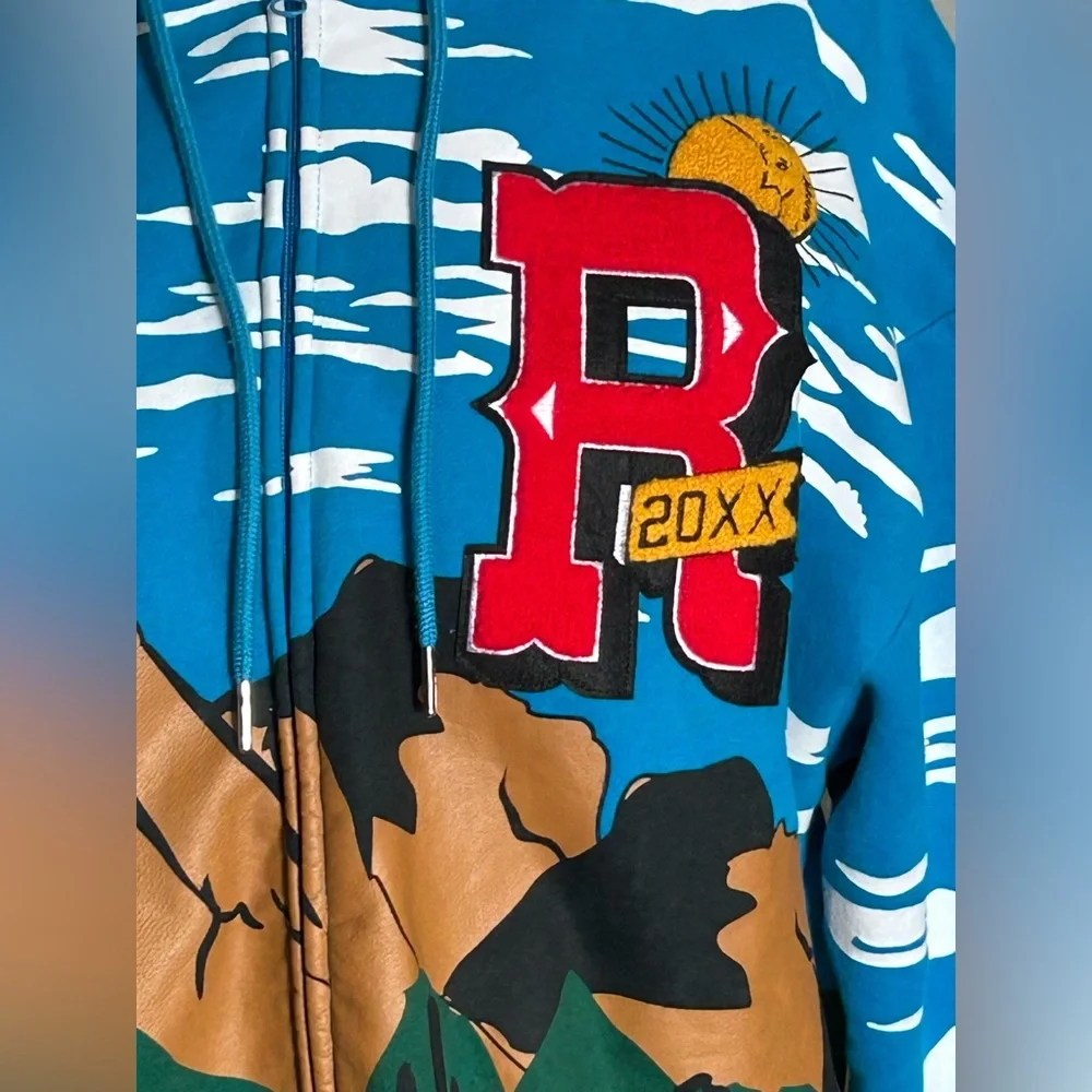 First Row Blue Graphic Hoodie Men’s XXL - Picture 2 of 9